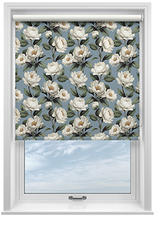 Henley, Henleys Vine Raffs Blue - Twist&Fit Roller Blind
